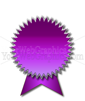 illustration - glossy40starsingleribbon-purple-png